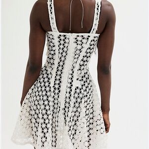 Free People Black and White Lace Dress